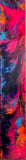 Flammes en rose, diptyque (no.1 et no.2) Grandeur de 36 x 6 po soit 90 cm x 15 cm sur toile standard sur châssis  vendu séparément ou en diptyque.